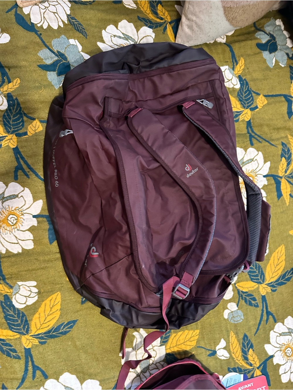 Burgundy Travel Backpack - Men's Carry Bag
